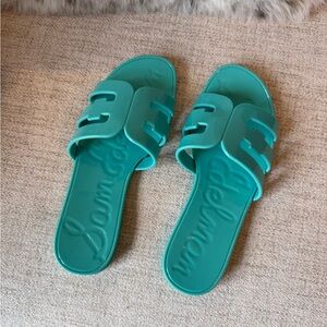 Sam Edelman Girl’s Teal Jelly bay Slide Sandals